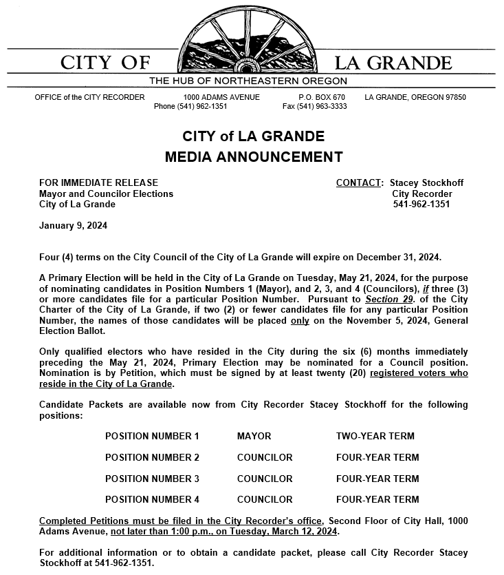 City Council Media Release
