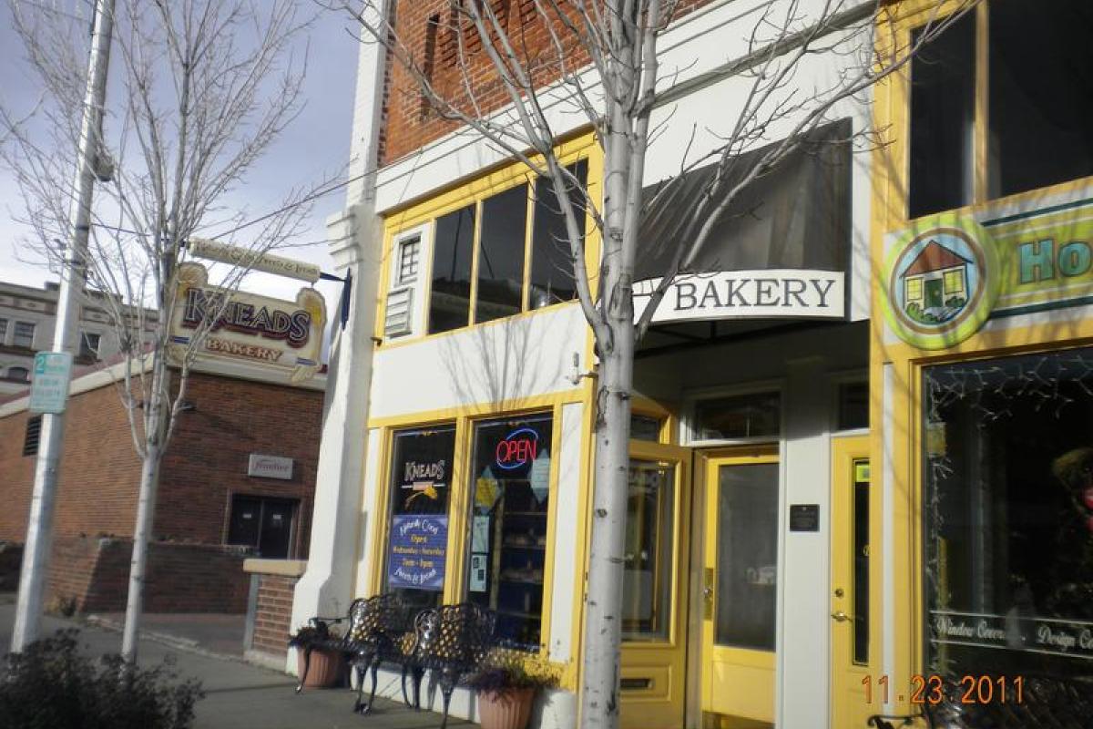 Kneads Bakery with new sign. Kneads Bakery with new sign.