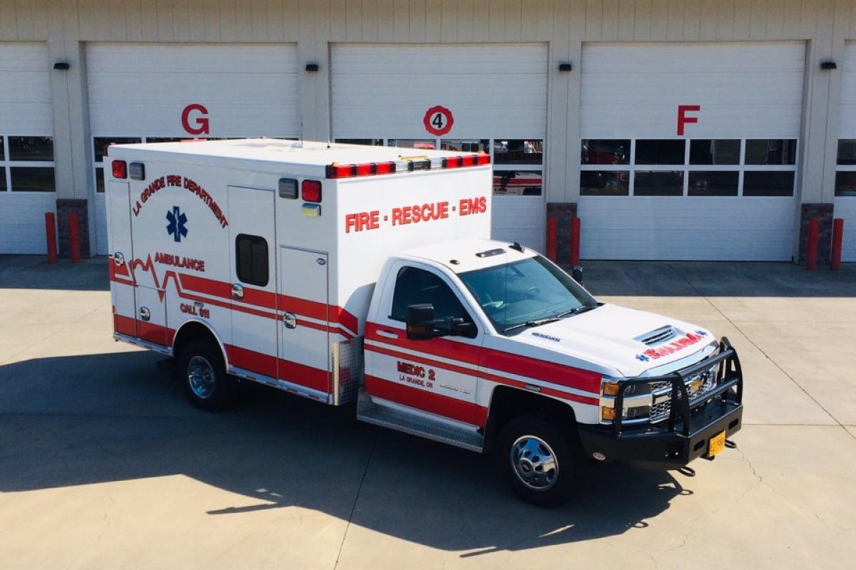 Medic 2 - 2019 Chevy, Type 3 Ambulance. North Star box. 